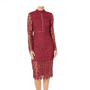 Bardot lace red dress 4 new